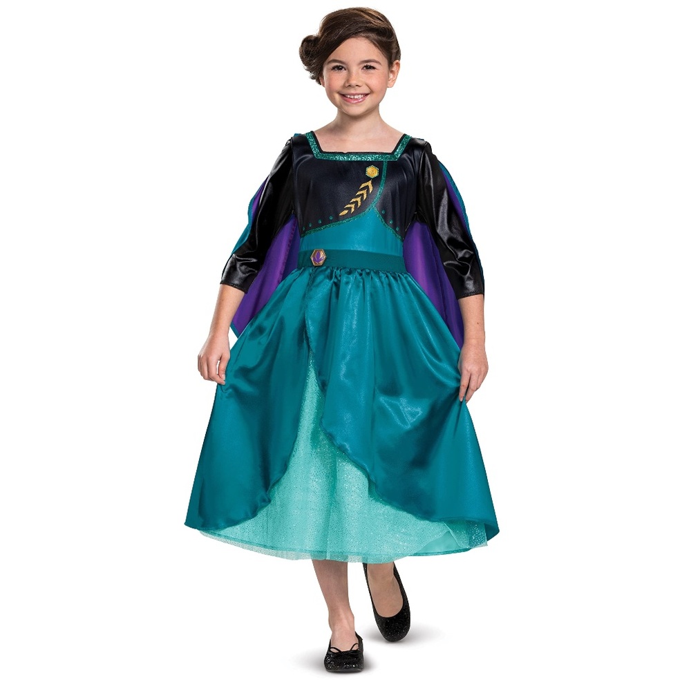 New size 4-6X Queen Anna Disney Frozen 2 Halloween costume with tiara crown